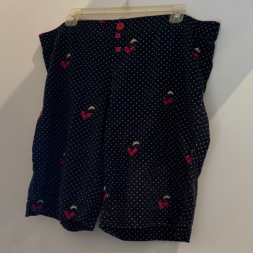 Nick & Nora cherry motif Polka Dot Sleep Shorts size m